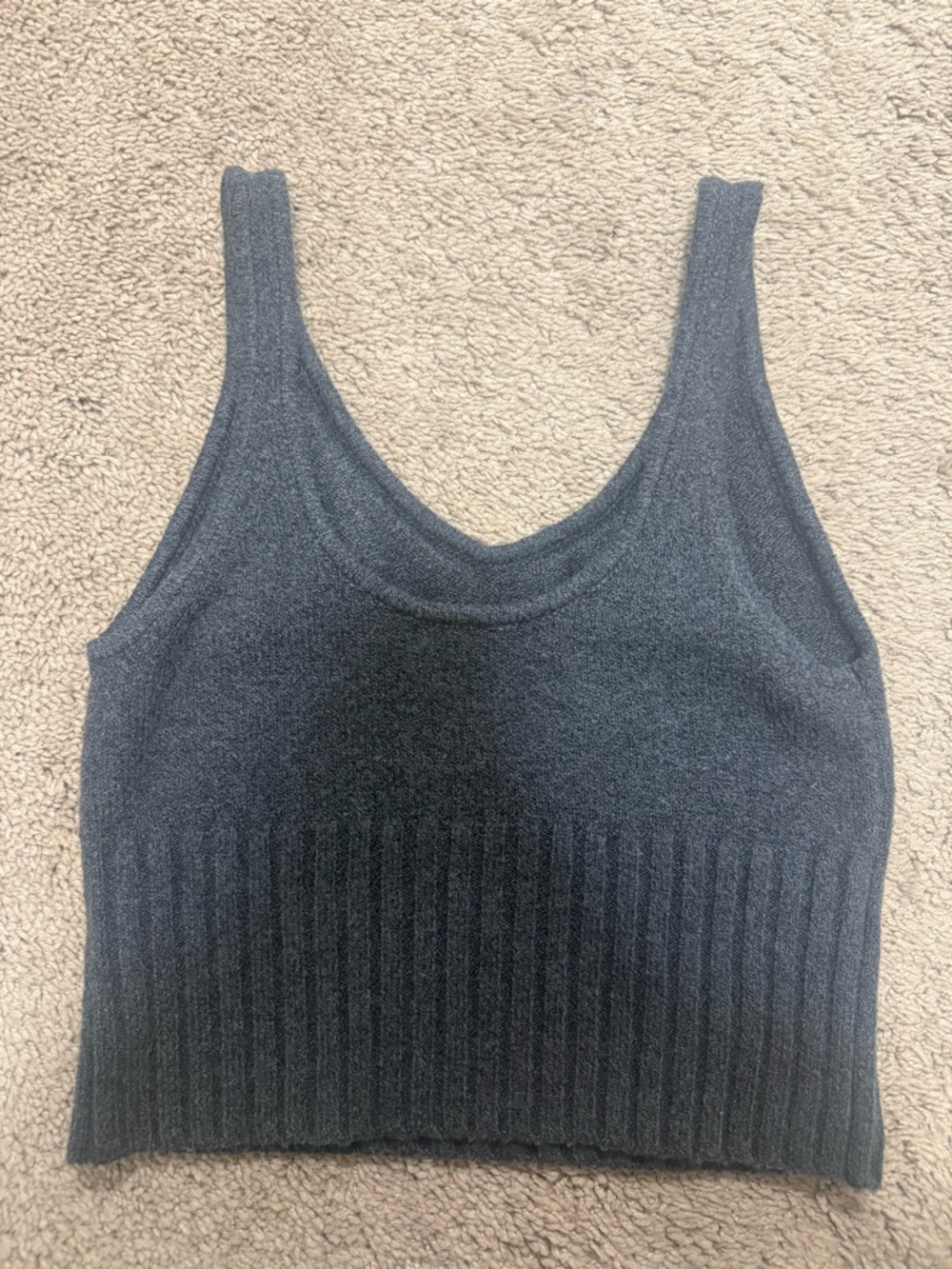 Charcoal Corset Style Knit Banana Republic Top